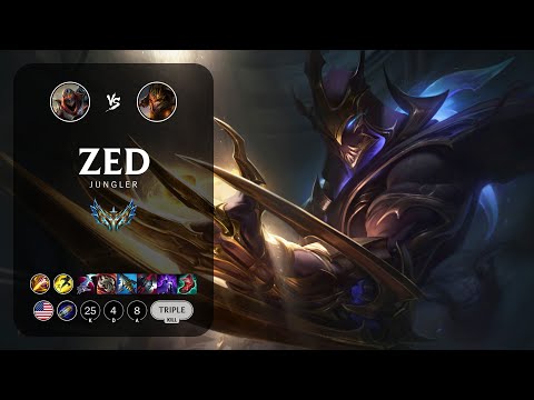 Zed Jungle vs Jarvan IV - NA Challenger Patch 13.3