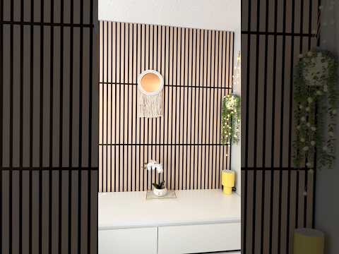 Acoustic panel/slat wall decoration #diy #homedecor #for #you #costco #accentwall #bedroom