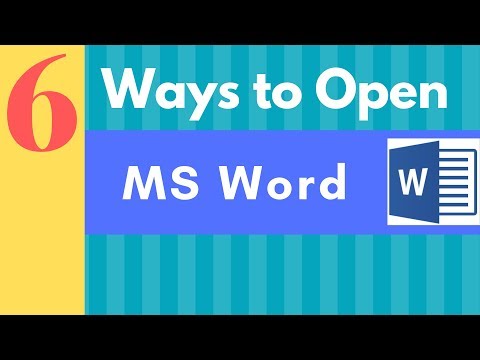 15# 6 Ways to Open MS Word | Microsoft word 2019/2016/2010 | Anand Tech Talk