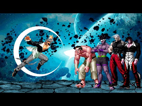 [KOF Mugen] Boss O. Iori Cy vs KOF BOSSES Team