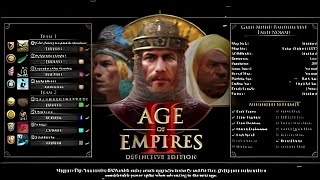 Age of Empires II DE: 4K Gameplay | Nomad Land 4 vs 4