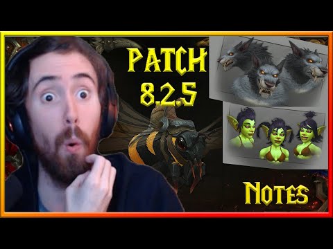 Asmongold Reacts To 8.2.5 Patch Notes - NEW Bee Mount, Goblin & Worgen Models, 15th Anniversary