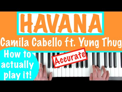 How to play HAVANA - Camila Cabello ft. Young Thug SLOW Piano Tutorial