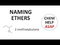 naming ethers & alkoxy groups