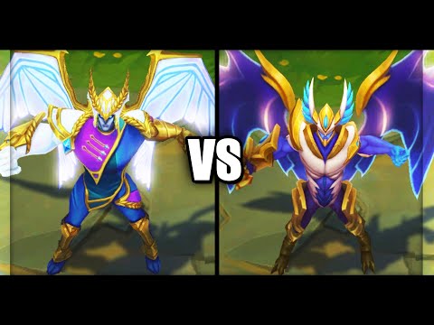 Victorious Aatrox vs Justicar Aatrox Skins Comparison Final Update (League of Legends)
