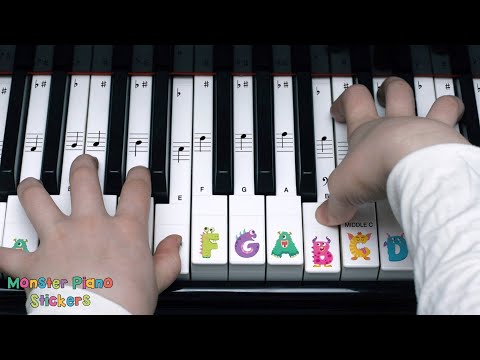 Crosby Monster Piano Stickers for Learning Piano or Keyboard - Transparent 88, 76, 61 & 49 Removable Key Set image 8