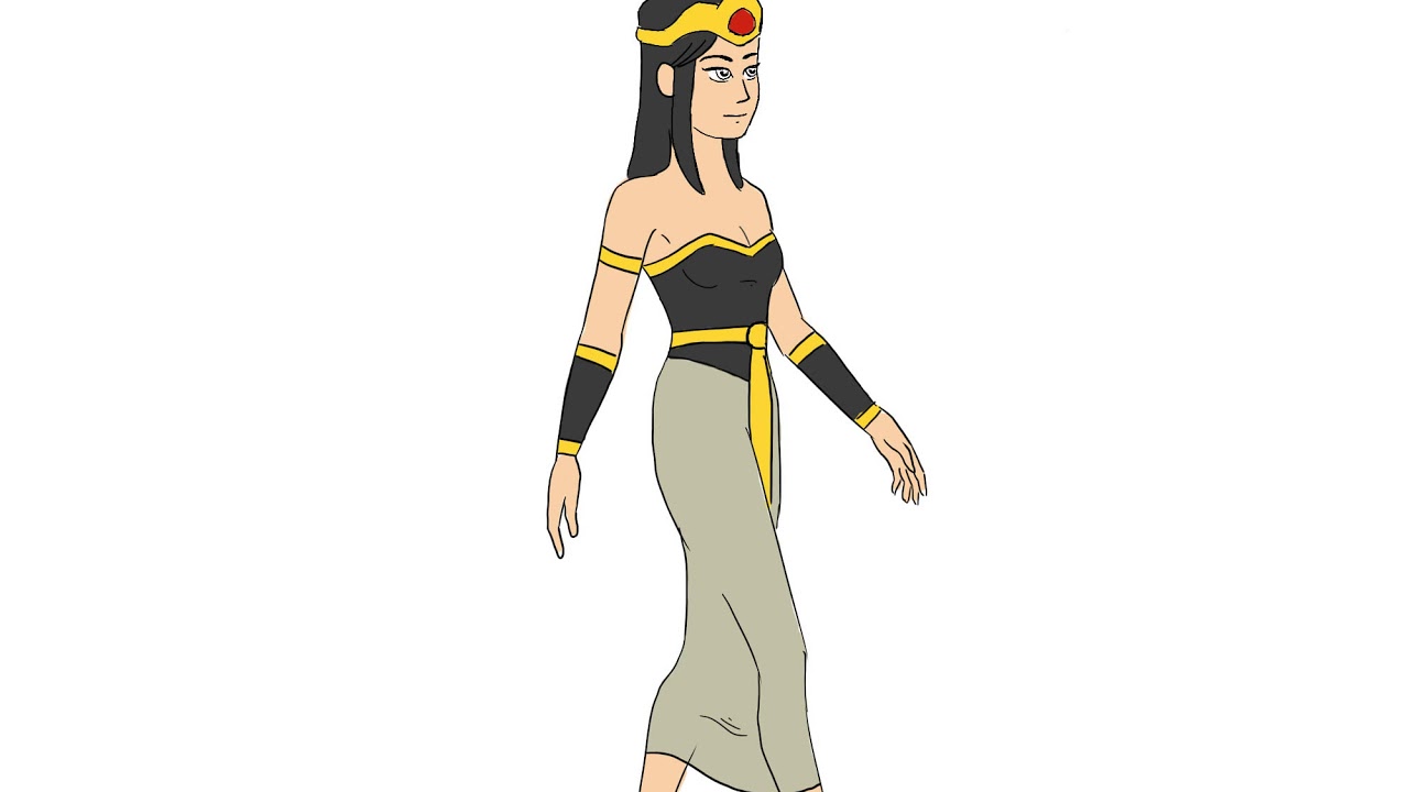 Female Walk Perspective View - Walk Cycle Animation Adobe Animate