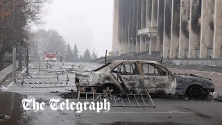 video: Streets of Kazakhstan's cities strewn with burnt cars and damage in aftermath of protests