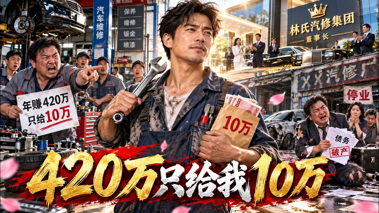 我替姐夫撐起修車廠，一年賺420萬，他卻說技術不值錢，只肯給我10萬！我當場拿10萬薪水創業，幾年後他?