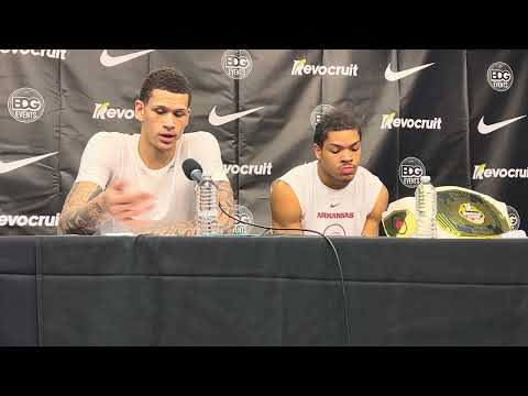 Trevon Brazile, Darius Acuff press conference: Arkansas 93, Texas Tech 86
