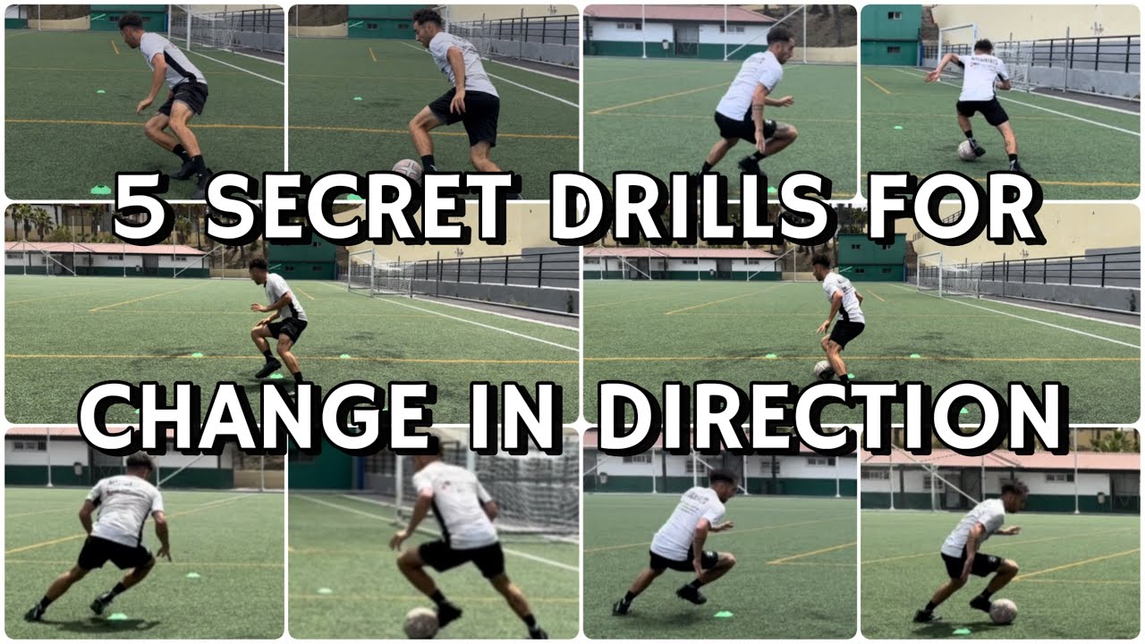 5 Secret Drills To Master Change of Direction | Both With & Without Ball Drills! ⚽🔥