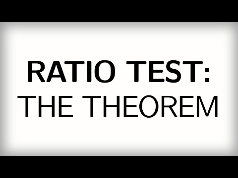13.18 Ratio test: the theorem