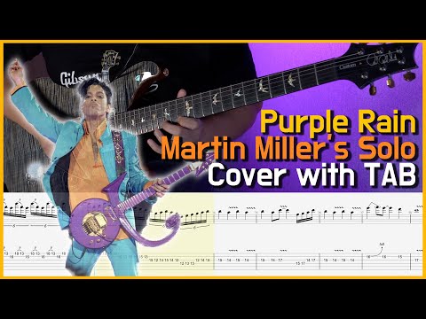Purple Rain - Martin Miller Band(feat. Mark Lettieri) Martin Miller's Solo Part Cover with TAB