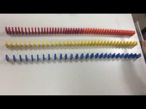 speed of sound in solid liquid gas with dominoes