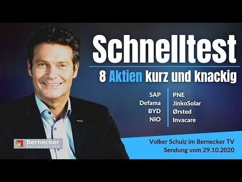 Aktien-Schnelltest inkl. SAP, BYD, JinkoSolar, Nio usw. / Volker Schulz im Gespräch
