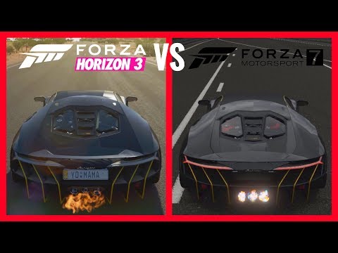 Forza 7 vs Forza Horizon 3 | Lamborghini Centenario | Sound Comparison