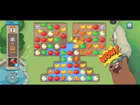 [Gameplay] We Bare Bears Match3 - Level 118 (No Boosters)