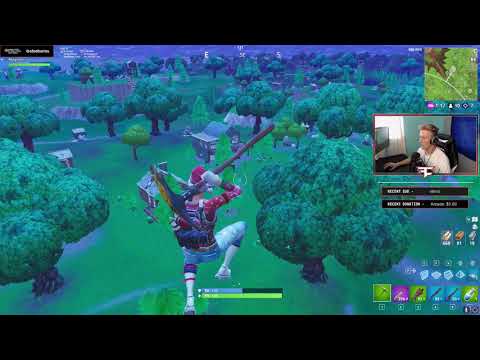 Faze Tfue Falls into Spike trap pit off a bounce pad - Fortnite