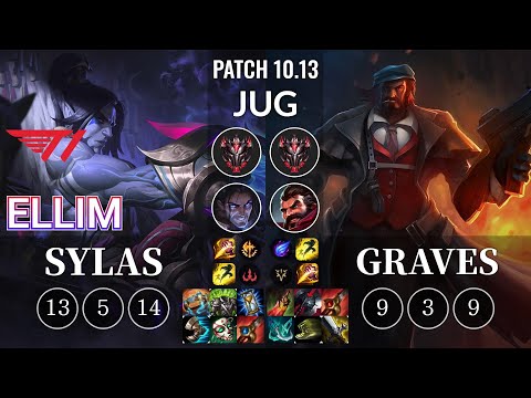 T1 Ellim Sylas vs Graves Jungle - KR Patch 10.13