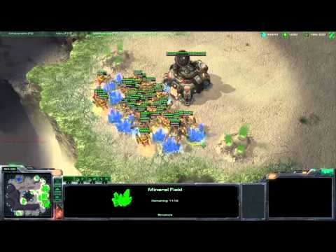 How to mine out a base in 1.5mins in Starcraft 2