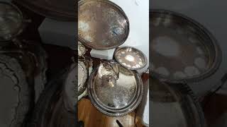 Antique Silver Platters - Estate Sale