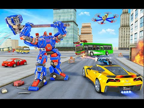 Bus Robot Car Game: Drone Robot Transforming Game Game Hippo Studio Gameplay #4