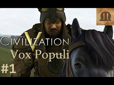 Let's Play Civilization 5 Vox Populi - Mongolia p.1 (deity, epic)
