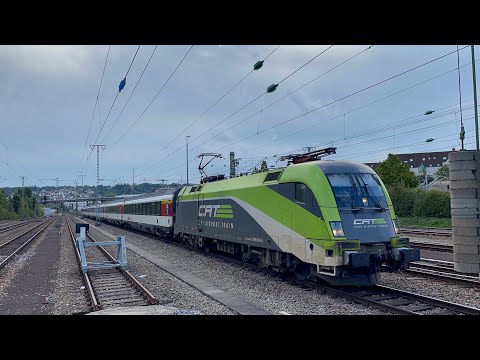 ÖBB 1016 036 CAT Taurus zieht SBB IC 186 von Zürich ab Singen nach Stuttgart durch S- Vaihingen