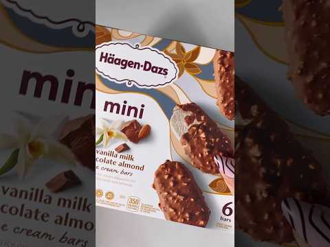 Häagen-Dazs vanilla milk chocolate almond ice cream bars #asmr #icecream #shorts #chocolate #viral