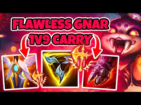 FLAWLESS GNAR 1V9 CARRY VS KLED TOP LANE!!! Season 15 Gnar Ranked Gameplay (League of Legends)