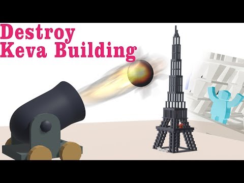Marble destroy  keva plank building , fun for Physics Simulations.
