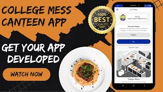 SIT College Mess Canteen App | App Development | Canteen Management | Mess / Food Court App | Rappid