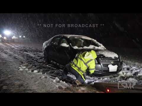 03-14-2023 North Worcester, MA - Heavy Snow - I-190 Travel - Plows - Disabled Vehicle Towed