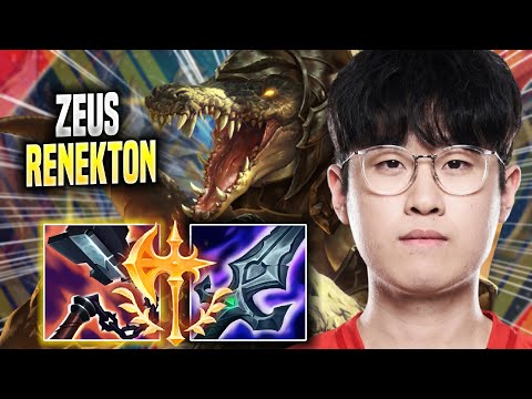 ZEUS SHOWTIME WITH RENEKTON! - T1 Zeus Plays Renekton TOP vs Camille! | Season 2022