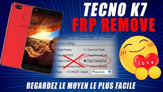 TECNO K7 FRP BYPASS WITH PC