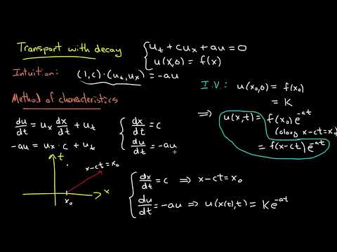 Partial Differential Equations 06: Transport with decay and nonlinear transport