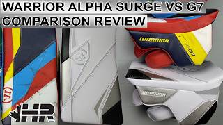 Warrior Alpha Surge & RG7 goalie blocker comparison review
