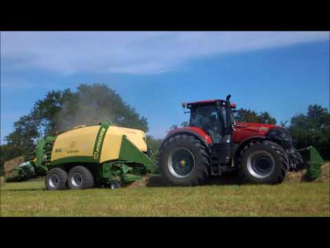 pressage de foin 2018  Case optum  presse krone