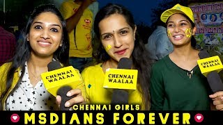 True MSDian's Forever" | CSK | Cutest Chennai Girls Lovely Reactions for Dhoni!