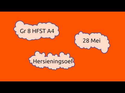 Gr 8 A4 Hersieningsoefening 28 Mei 2020