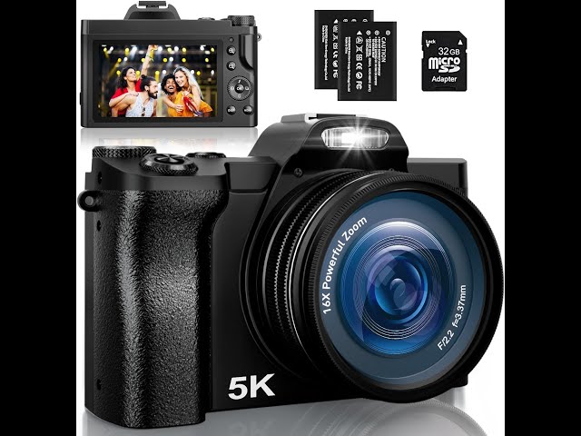 Vídeo relacionado con Camara de Fotos Digital 4K Compacta: 48MP Cámara Adolescentes 16X Zoom con Tarjeta 32GB - Camara de Fotos Digital Enfoque Automático - Videocamara para Principiantes Niños - Regalo Comunion Infantil
