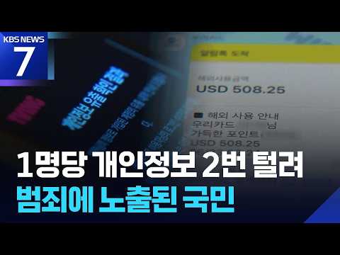 “카드 무단 결제까지”…개인정보 2차피해 확산하나? / KBS 2026.07.03.