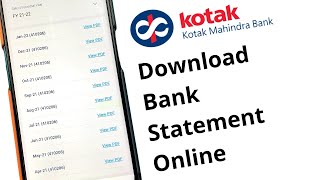 How to Download Kotak Bank Account Statement Online? | Download Kotak Statement