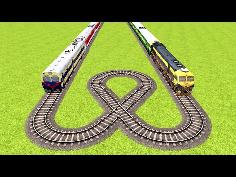 TWO TRAINS OVERLAPPING ON THE RISKY CIRCULAR LOOP RAILROAD TRACK ▶️ Train Simulator | CrazyRails