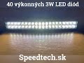 LED rampa - prehnutá 40x3W LED / 10-30V / 10800lm / ECE R10 (567x78x98mm) - Video Youtube
