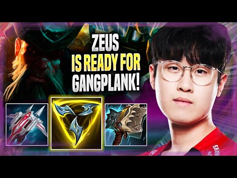 ZEUS IS READY FOR GANGPLANK! - T1 Zeus Plays Gangplank TOP vs Jax! | Season 2022