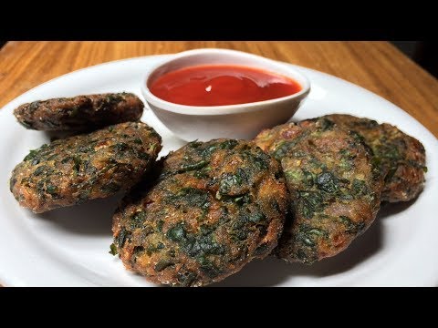 Instant Bread Palak Vada Recipe | Bread Spinach cutlets Recipe - Quick & Easy snack recipe