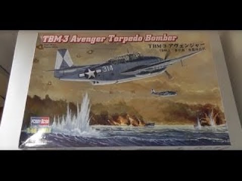 Hobbyboss 1/48 TBM-3 Avenger Torpedo Bomber, Unboxing