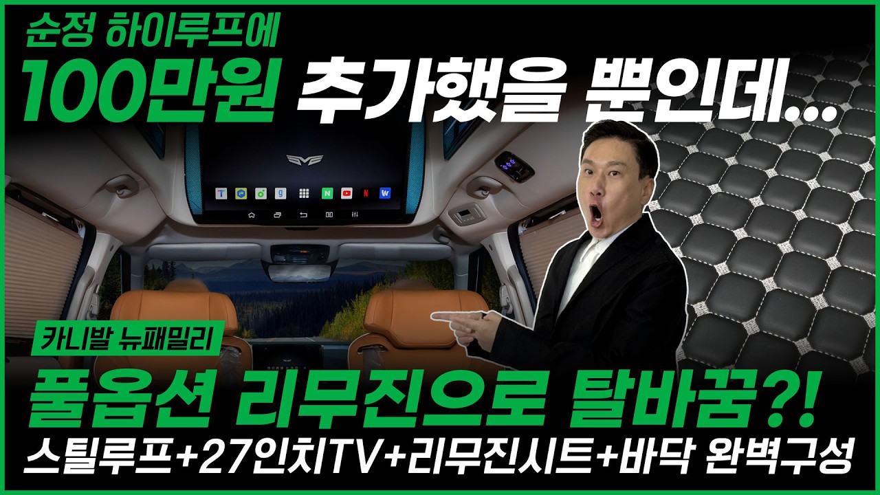 [293화] "단돈 100만원 추가했을 뿐인데... 내 카니발이 풀옵션 리무진이 됐다고?!" 카니발 하이리무…