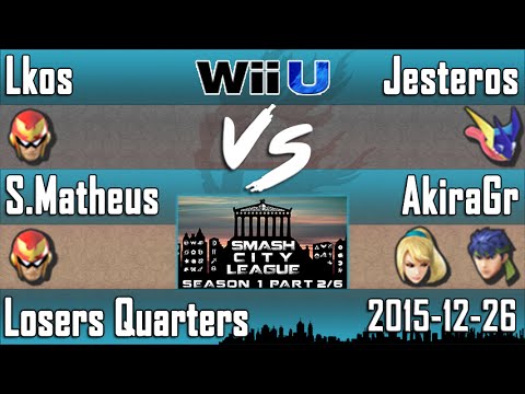 SCLS1P2 - Lkos & S.Matheus (CF & CF) vs Jesteros & AkiraGR (Greninja& Ike,ZSS) - LQ Smash 4